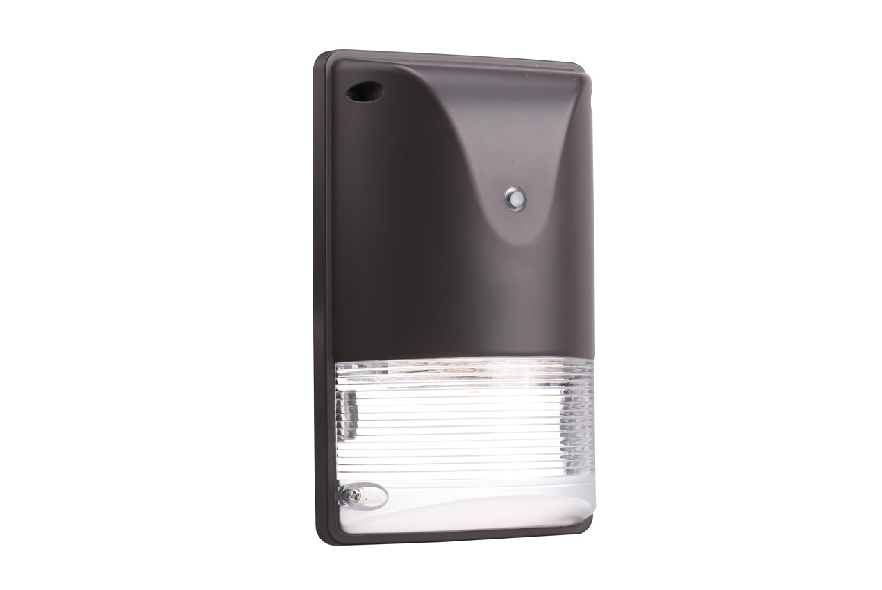 MWP04 Mini Wall Pack, Wall Packs, 10W/15W/20W, 3000K/4000K/5000K, 120-347V, Bronze, DLC Premium S-0P4MJU, 10 Year Warranty