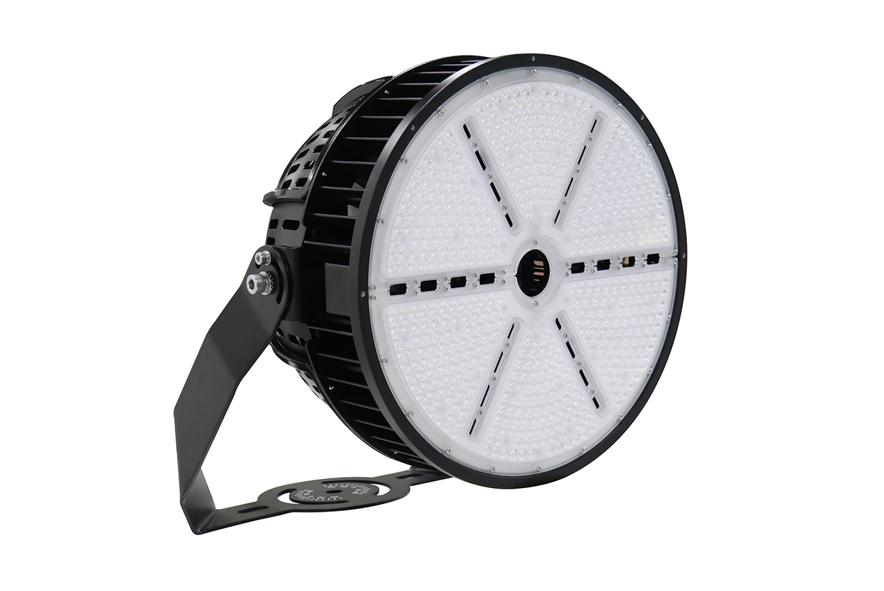 SP01B Sports Stadium Light, Flood/Area Lights, 500W, 5000K, 120-347V, Black, DLC Premium PLCORE03L4YK, 5-year warranty