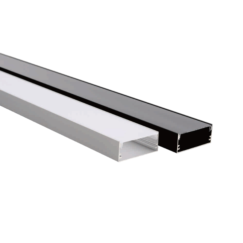 ALUMINUM PROFILE 5020 WITH ENDCAPS AND PC COVER 10FT SILVER