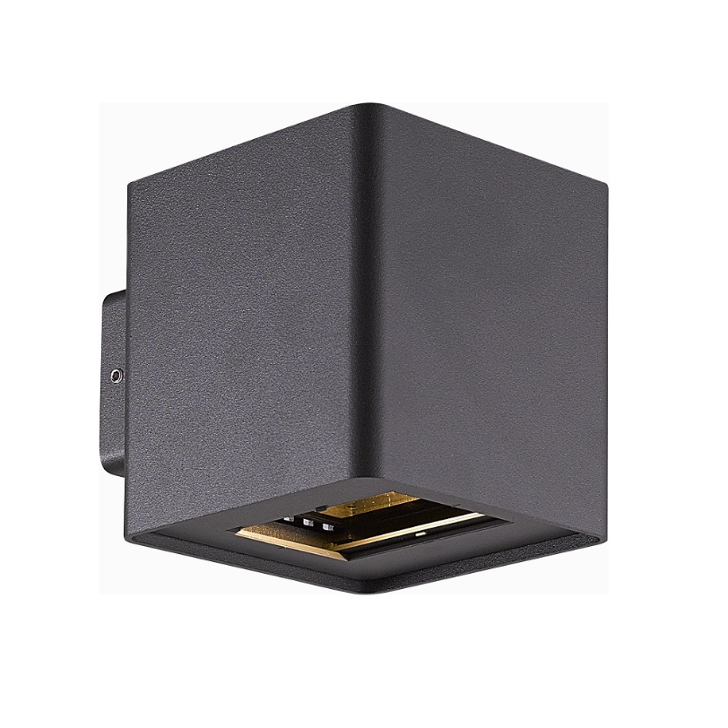 SURFACE MOUNTED WALL LIGHT 2542, 10W, 883LM, CRI>80, 30°~130°, 110-220 V AC, 3000K, IP54, 3 YEARS WARRANTY, BLACK