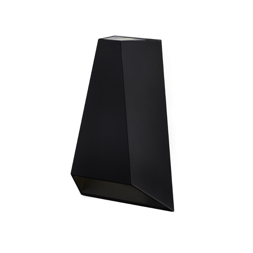 SURFACE MOUNTED WALL LIGHT 2553, 8W, 160LM EACH SIDE CRI>80, 15°/78°, 110-220 V AC, 3000K, IP54, 3 YEARS WARRANTY, BLACK