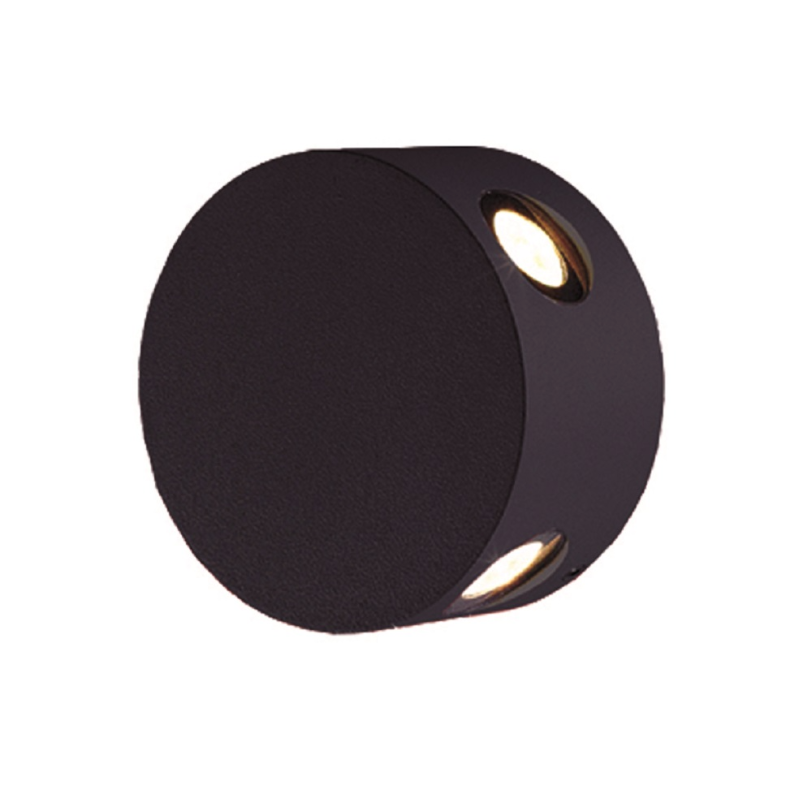 SURFACE MOUNTED WALL LIGHT 2442A, 4W ,321LM ,CRI>80 ,11° , 110-220 V AC, 3000K, IP54, 3 YEARS WARRANTY, BLACK