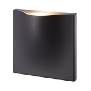 SURFACE MOUNTED WALL LIGHT 1143, 15W, 752LM CRI>80 ,97°, 110-220 V AC, 3000K, IP54,3 YEARS WARRANTY, BLACK