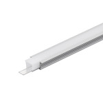 WATERPROOF ALUMINUM PROFILE 1217A WITH 6PCS OF PLASTIC AND WATERPROOF SILICON END CAP, WITH WHITE IP65 PC ENCLOSURE WITH 8FT STRIP LIGHT TRAY 8FT  SILVER