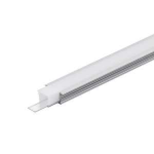 WATERPROOF ALUMINUM PROFILE 1217A WITH 6PCS OF PLASTIC AND WATERPROOF SILICON END CAP, WITH WHITE IP65 PC ENCLOSURE WITH 8FT STRIP LIGHT TRAY 8FT  SILVER