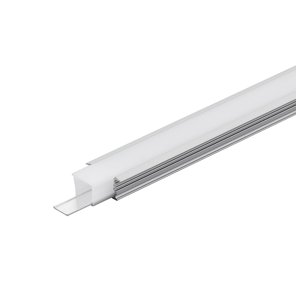 WATERPROOF ALUMINUM PROFILE 1217A WITH 6PCS OF PLASTIC AND WATERPROOF SILICON END CAP, WITH WHITE IP65 PC ENCLOSURE WITH 8FT STRIP LIGHT TRAY 8FT  SILVER