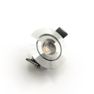 MINI LED SPOTLIGHT 2.5W ,24V DC, 175 LM, IP20, CR>80, DIMMABLE, 3000K ,30°, 3 YEARS WARRANTY,SILVER (CUT OUT 44MM)
