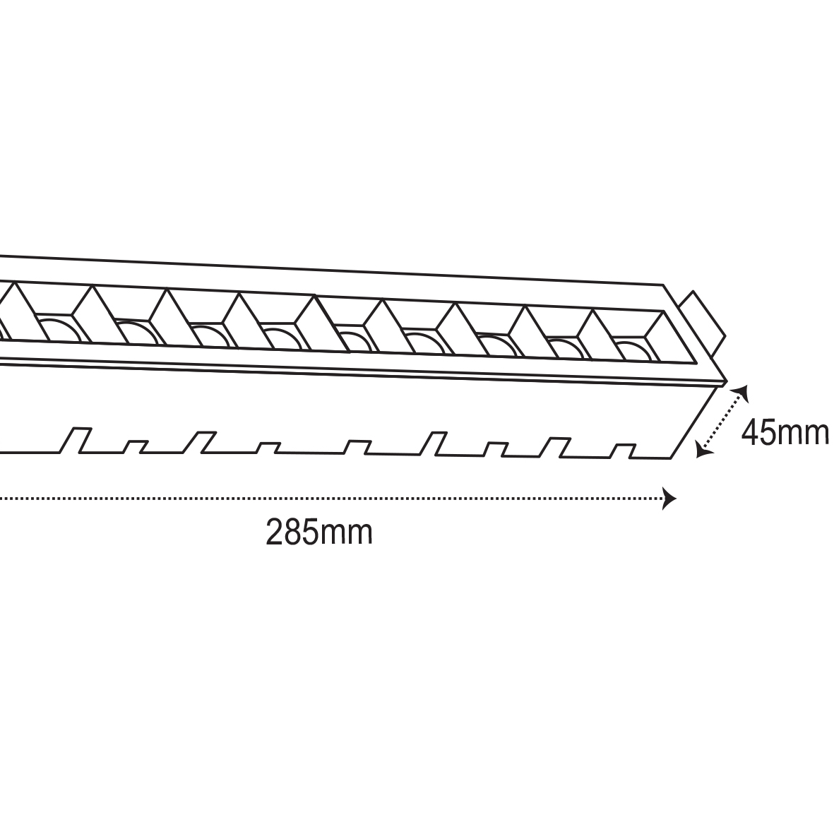 LED RECESSED LINEAR BLADE LIGHT 10 HEADS 120VAC 20W BEAM ANGLE 38° 1650LM CRI>90 PF>0.9 DAMP LOCATION 3000K WHITE