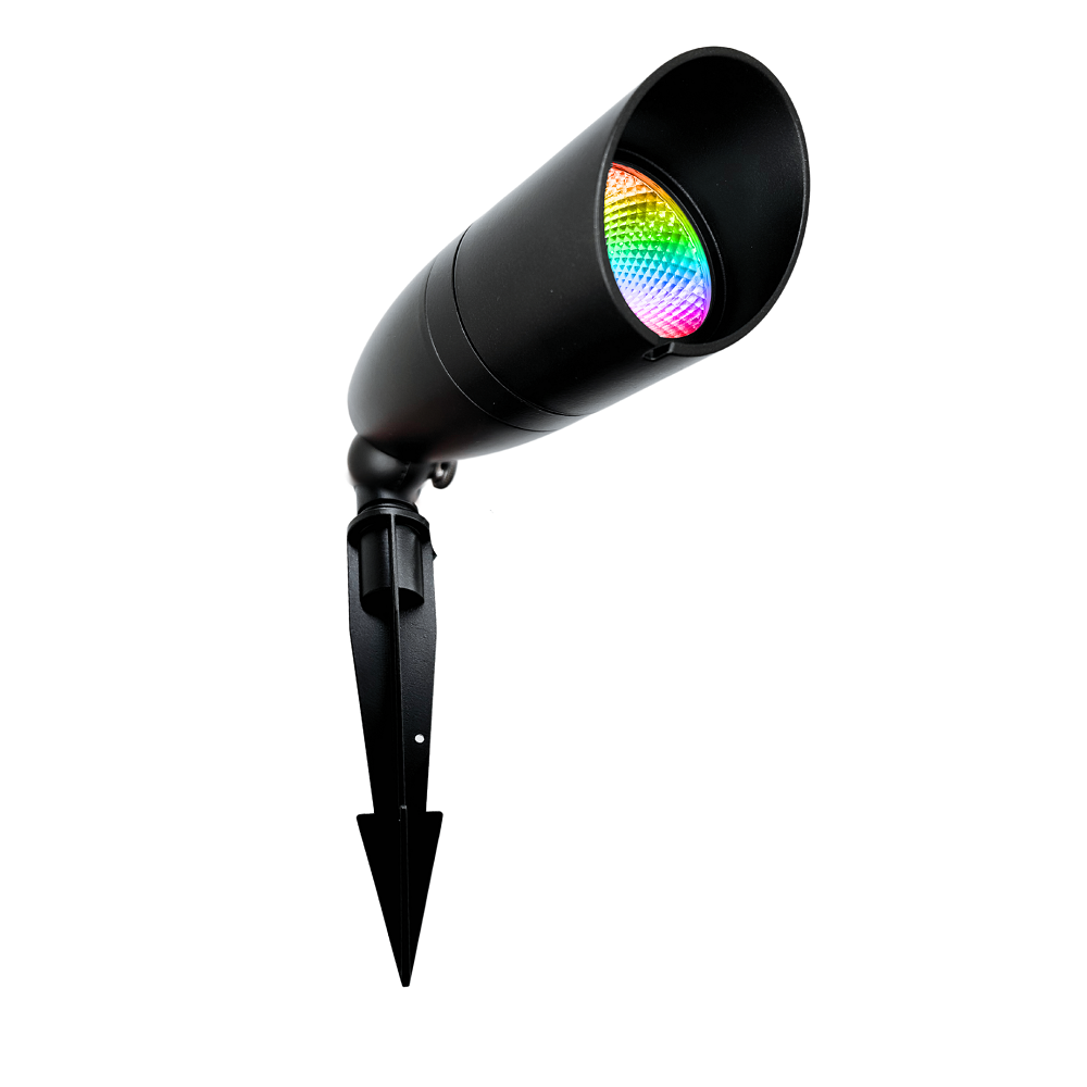 LANDSCAPE LED SPOT LIGHT 7W ,12-24 V AC/DC , BEAM ANGLE 30°, IP65, RGBCW APPLICABLE WITH TUYA APP, 5 YEARS WARRANTY, BLACK
