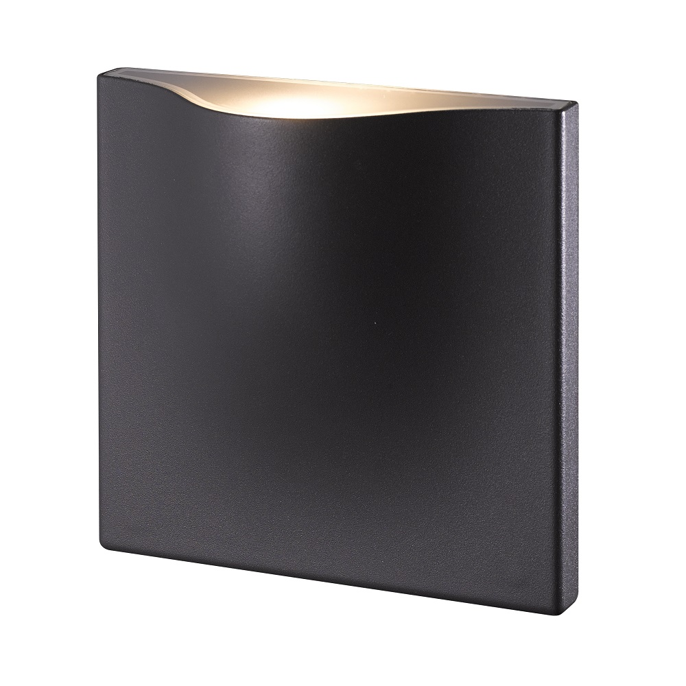 SURFACE MOUNTED WALL LIGHT 1143, 15W, 752LM CRI>80 ,97°, 110-220 V AC, 3000K, IP54,3 YEARS WARRANTY, BLACK