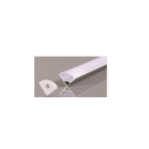 90D SURFACE MOUNT PROFILE 601 WITH 2 ENDCAPS & 3 PCS CLIPS & PC COVER BLACK