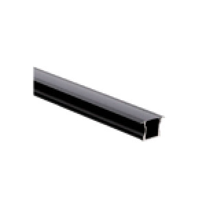 RECESSED ALUMINUM PROFILE 613B WITH PC COVER 10FT BLACK