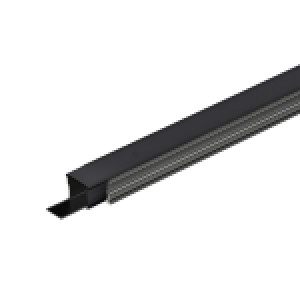 WATERPROOF ALUMINUM PROFILE 1217 WITH 6PCS OF PLASTIC AND WATERPROOF SILICONE END CAPS WITH IP65 PC ENCLOSURE 8FT STRIP LIGHT TRAY  BLACK