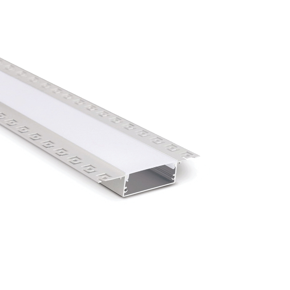 ALUMINUM PROFILE 5020PH 3M WITH ENDCAPS AND PC COVER 10FT SILVER