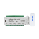 STEP SENSOR CONTROLLER WITH REMOTE CONTROLLER DC12V-24V INPUT 28 CHANNELS MAX 420W WHITE COLOR SUITABLE FOR LED SINGLE CCT,STRIP LIGHTS 3 YEARS WARRANTY