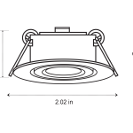 MINI LED SPOTLIGHT 2.5W ,24V DC, 175 LM, IP20, CR>80, DIMMABLE, 3000K ,30°, 3 YEARS WARRANTY,SILVER (CUT OUT 44MM)