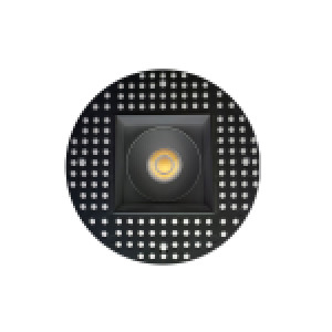 4 INCH SQUARE FRAME TRIMLESS FOR DL3 SERIES, BLACK