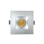 4 INCH SQUARE FRAME WITH TRIM FOR DL3 SERIES, WHITE