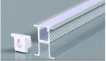 RECESSED WITH LIP SUPER SLIM ALUMINUM PROFILE 0809A WITH 2 ENDCAPS & PC COVER 10FT SILVER