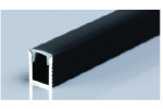 SURFACE MOUNTED SUPER SLIM ALUMINUM PROFILE0809 WITH 2 ENDCAPS & PC COVER 10FT BLACK