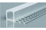 TRIMLESS RECESSED ONE SIDE PROFILE 3515A WITH 2 ENDCAPS & PC COVER 10FT SILVER