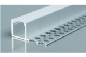 TRIMLESS RECESSED ONE SIDE PROFILE 3515A WITH 2 ENDCAPS & PC COVER 10FT SILVER
