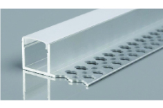 TRIMLESS RECESSED ONE SIDE PROFILE 3515A WITH 2 ENDCAPS & PC COVER 10FT SILVER