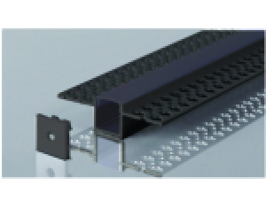 TRIMLESS RECESSED ALUMINUM PROFILE 5515 WITH PC COVER 10FT BLACK