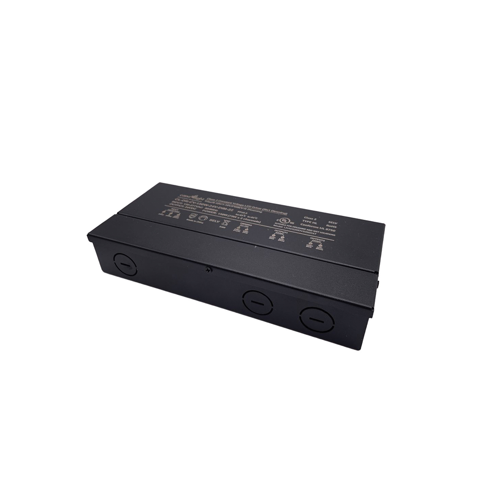 CLASS2 CONSTANT VOLTAGE 5 IN 1 DIMMABLE LED DRIVER 
150W (75W X 2 CHANNELS)
INPUT: 120-277VAC  50/60HZ  OUTPUT: 24VDC