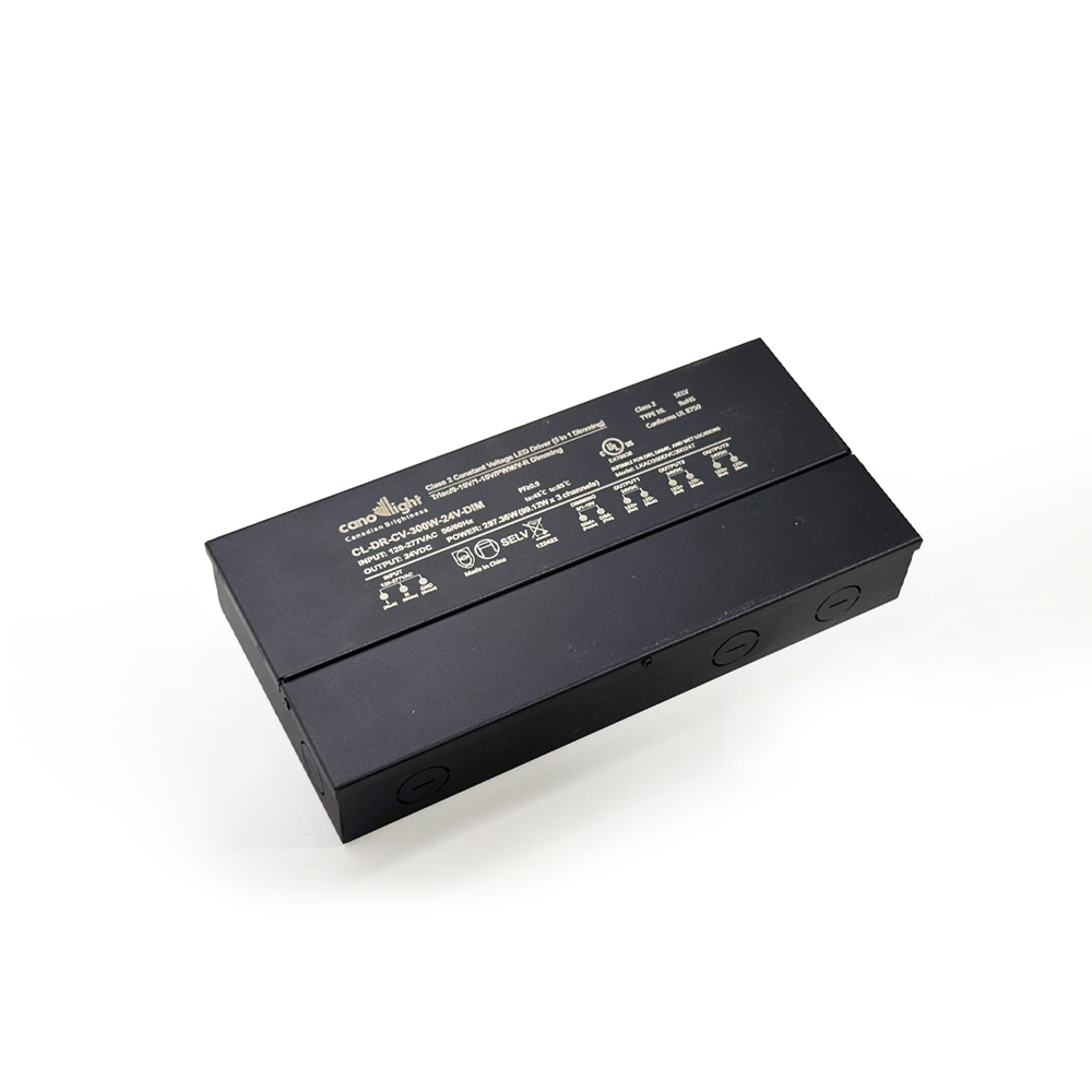 CLASS2 CONSTANT VOLTAGE 5 IN 1 DIMMABLE LED DRIVER 
297.36W (99.12W X 3 CHANNELS)
INPUT: 120-277VAC  50/60HZ  OUTPUT: 24VDC