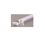 RECESSED ALUMINUM PROFILE 508 WITH 2 ENDCAP 3 CLIPS & PC COVER 10FT SILVER