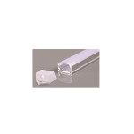 SURFACE MOUNTED/RECESSED ALUMINUM PROFILE 510 WITH 2 ENDCAPS & PC COVER 10FT SILVER