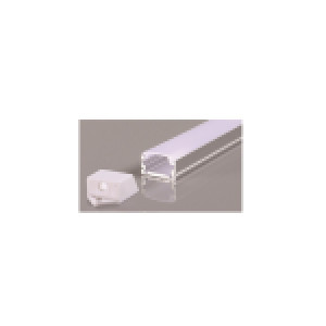 SURFACE MOUNTED/RECESSED ALUMINUM PROFILE 510 WITH 2 ENDCAPS & PC COVER 10FT SILVER