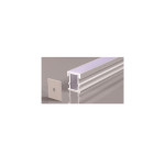 IN-GROUND PROFILE 632 WITH 2PCS ENDCAPS & PC COVER 10FT SILVER