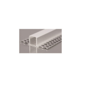 TRIMLESS RECESSED ALUMINUM PROFILE 5515A WITH 2 ENDCAPS & PC COVER SILVER