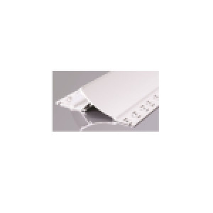 SURFACE MOUNTED CEILING OR BASEBOARD ALUMINUM PROFILE 9836M WITH PC COVER 10FT WHITE