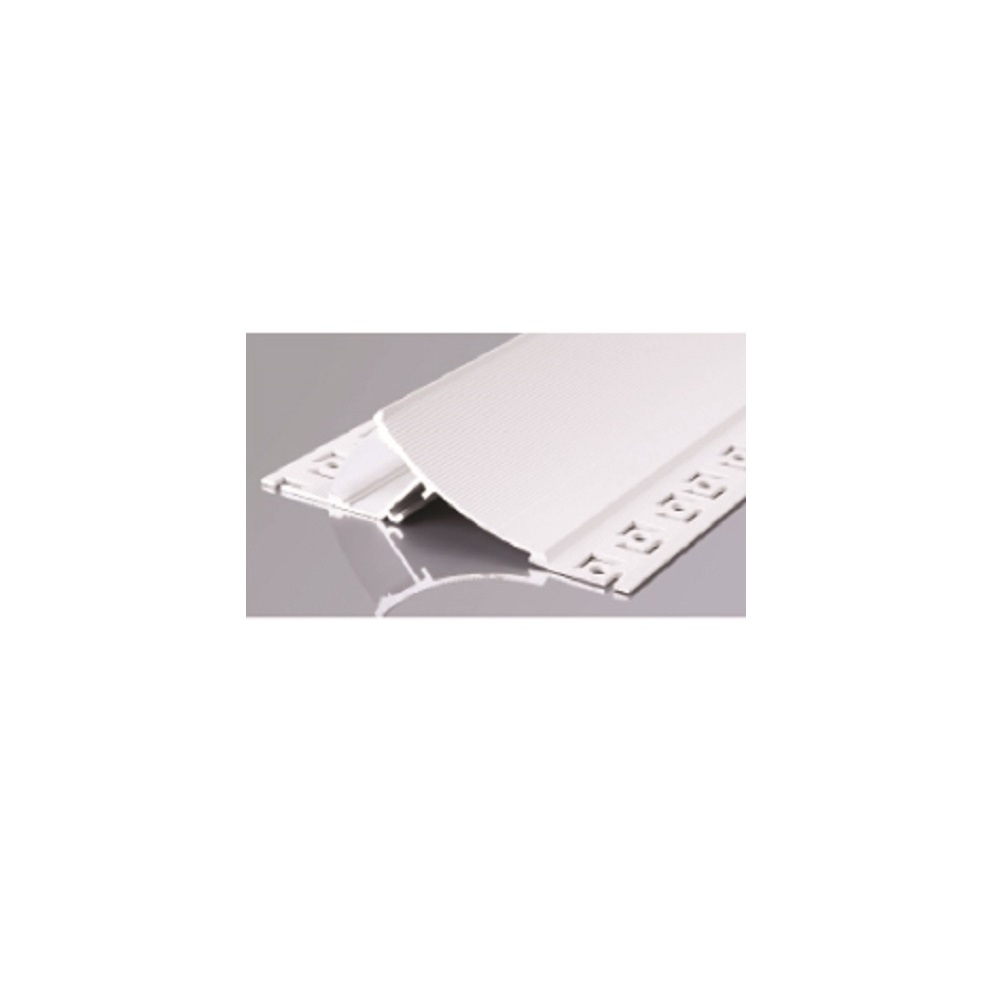 SURFACE MOUNTED CEILING OR BASEBOARD ALUMINUM PROFILE 9836M WITH PC COVER 10FT WHITE