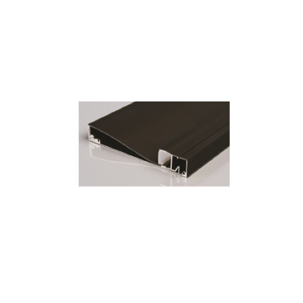 SURFACE MOUNTED BASEBOARD ALUMINUM PROFILE 10015 WITH PC COVER 10FT BLACK