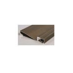 SURFACE MOUNTED BASEBOARD ALUMINUM PROFILE 10015 WITH PC COVER 10FT CHAMPAIGN
