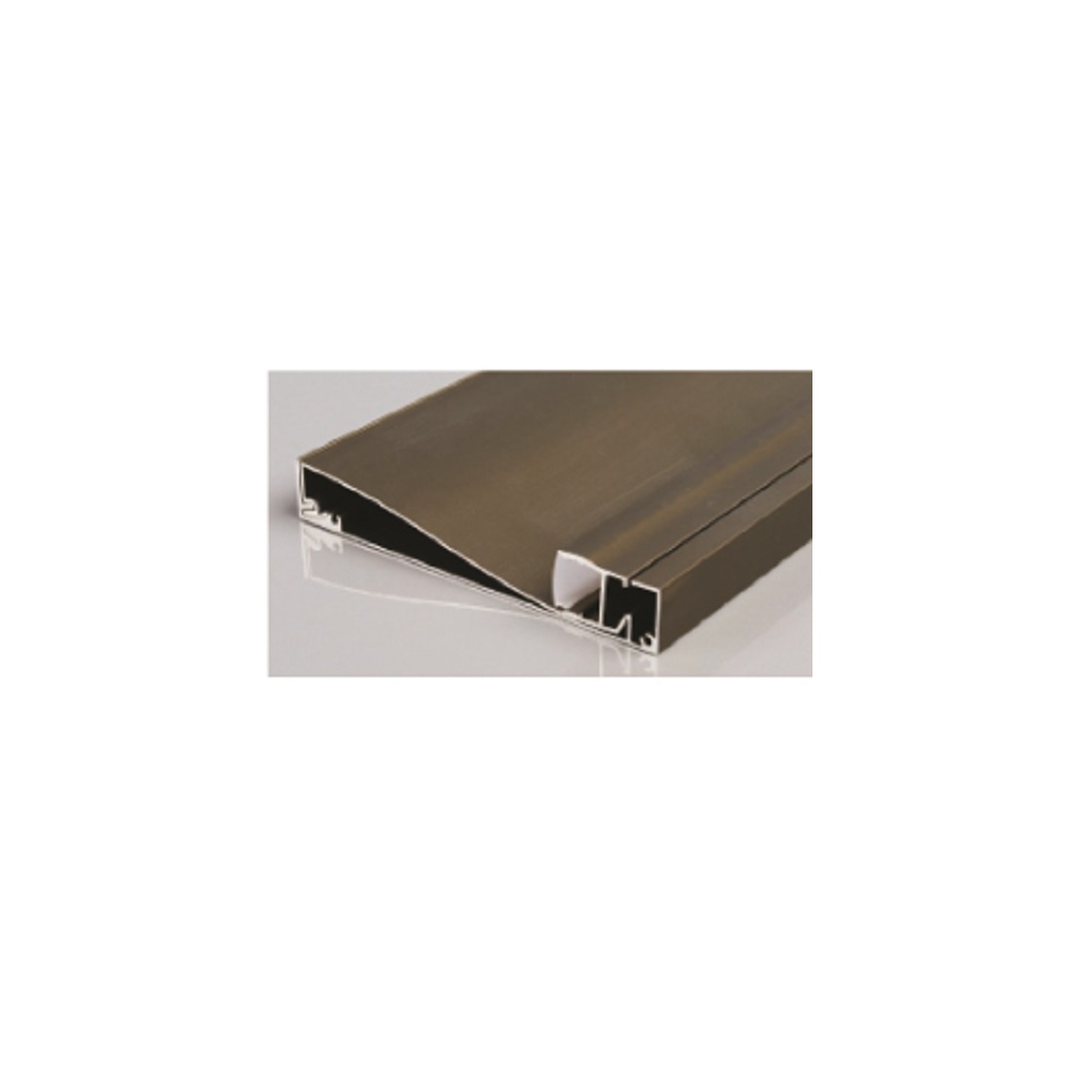 SURFACE MOUNTED BASEBOARD ALUMINUM PROFILE 10015 WITH PC COVER 10FT CHAMPAIGN
