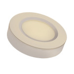LED PUCK LIGHT 3W ,24V DC, 3CCT,220LM CRI>80 , DIMMABLE ALUMINUM RING AND HOUSING 69X15.5 CUTTING SIZE MATT BLACK 
CETL CERTIFICATE 3 YEARS WARRANTY, SATIN NICKEL