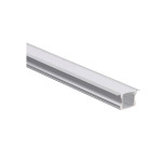 RECESSED ALUMINUM PROFILE 613B WITH PC COVER 10FT SILVER