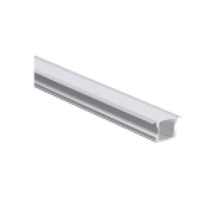 RECESSED ALUMINUM PROFILE 613B WITH PC COVER 10FT SILVER