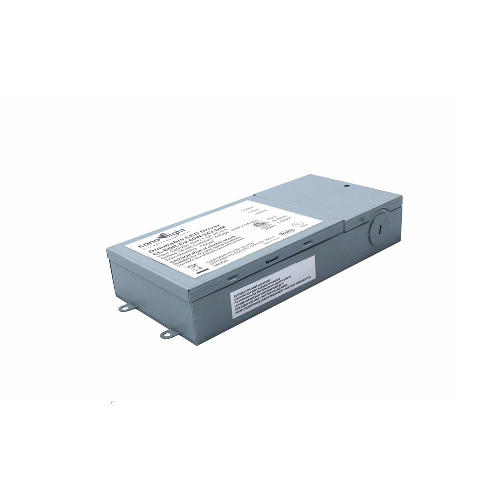 LED DRIVER,120V AC INPUT 50/60HZ,24V DC OUTPUT,60W,PF0.5,FLICKERING FREE,CLASS2,TRIAC DIMMABLE,SUITABLE FOR DRY AND DAMP LOCATION