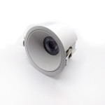 ANTI GLARE RECESSED SINGLE HEAD DOWNLIGHT 120VAC 15W 1050LM BEAM ANGLE 36° 3000K PF>0.9 CRI>90 DAMP LOCATION WHITE BODY WHITE REFLECTOR