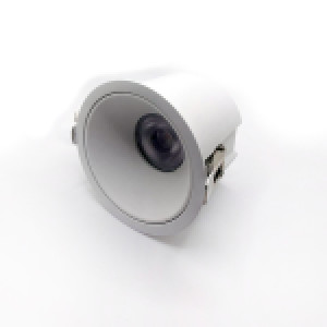 ANTI GLARE RECESSED SINGLE HEAD DOWNLIGHT 120VAC 15W 1050LM BEAM ANGLE 36° 3000K PF>0.9 CRI>90 DAMP LOCATION WHITE BODY WHITE REFLECTOR