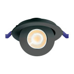 4 INCHES RECESSED LED GIMBAL MULTI DIRECTION 9W,90-130 V AC,  WET LOCATION, IC-RATED , 950 LM,40°, CRI>85, 5CCT ,DIMMABLE ,FT4 WIRE, 5 YEARS WARRANTY, BLACK (CUT OUT105~114MM)