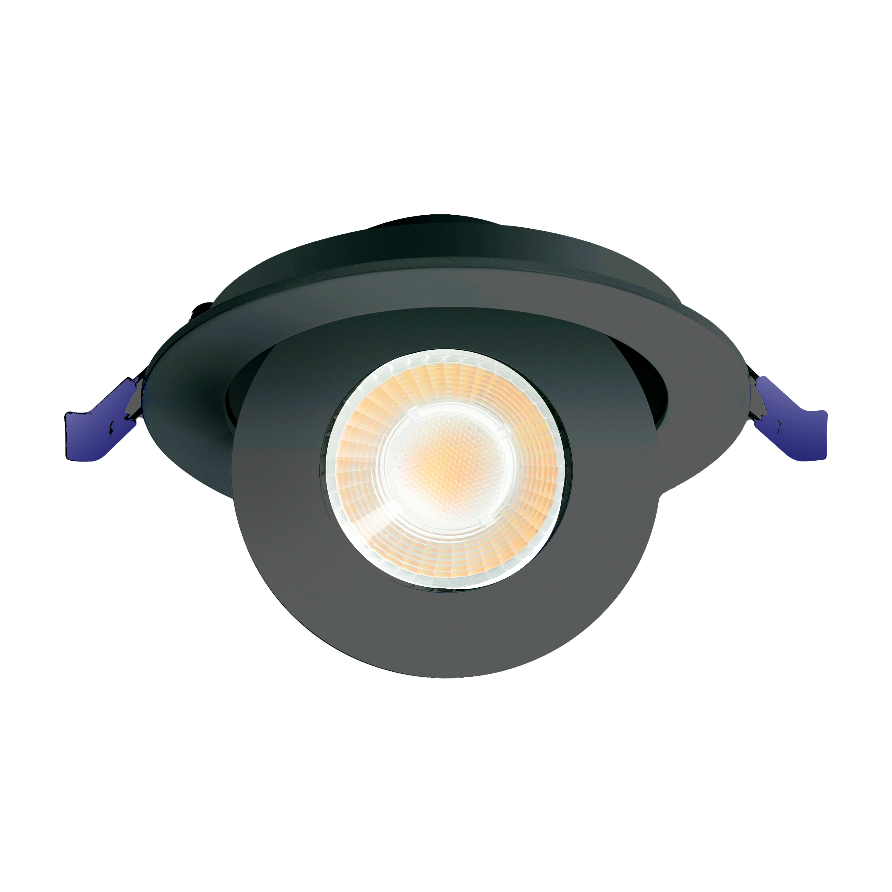 4 INCHES RECESSED LED GIMBAL MULTI DIRECTION 9W,90-130 V AC,  WET LOCATION, IC-RATED , 950 LM,40°, CRI>85, 5CCT ,DIMMABLE ,FT4 WIRE, 5 YEARS WARRANTY, BLACK (CUT OUT105~114MM)
