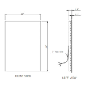 ORIGINAL RECTANGLE BACKLIT LED MIRROR 20X28 60K
