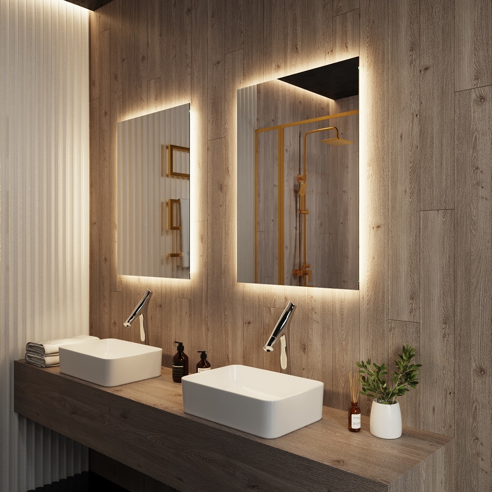 ORIGINAL RECTANGLE BACKLIT LED MIRROR 20X28 60K